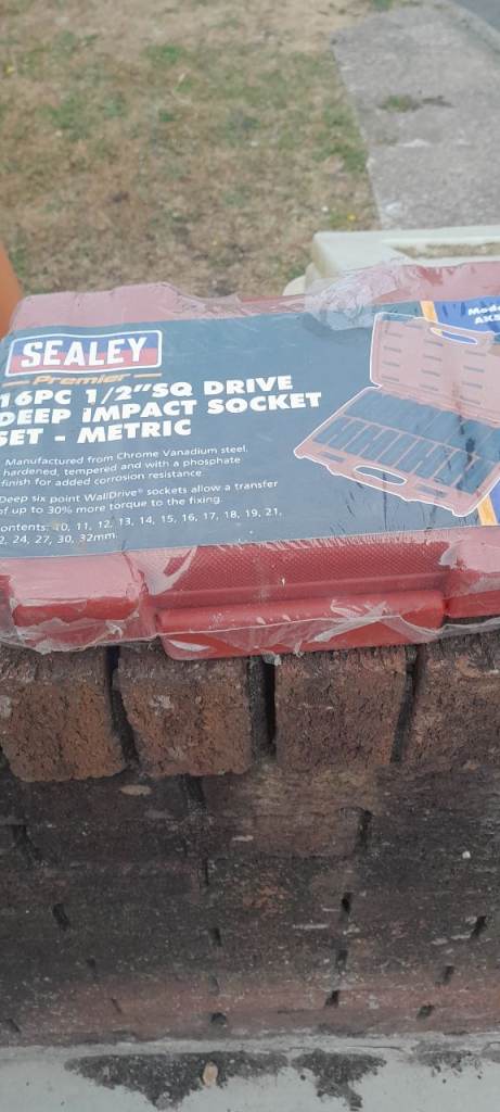 New Sealey 16pc 1/2" Sq Drive Deep Impact Socket Set – Metric