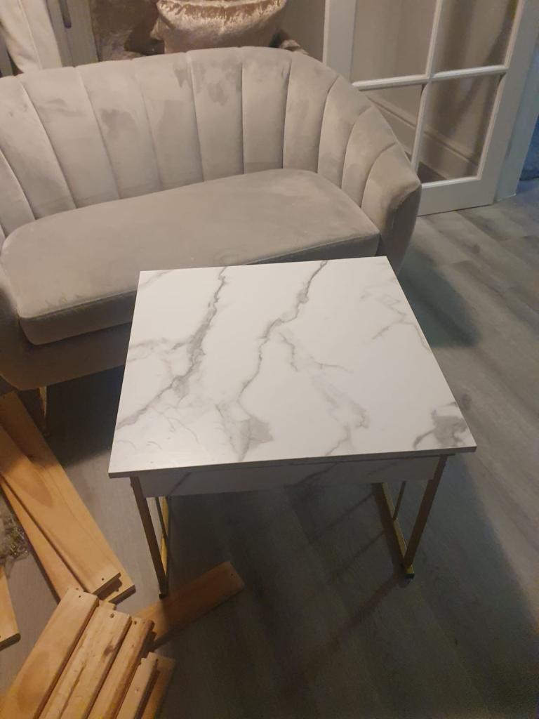 ✨ MARBLE EFFECT SIDE TABLE ✨