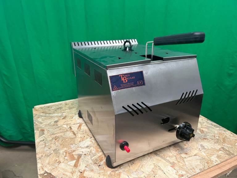 TurcoBazaar 8 Liter Single Basket Chip Fryer LPG Commercial gas Fryer