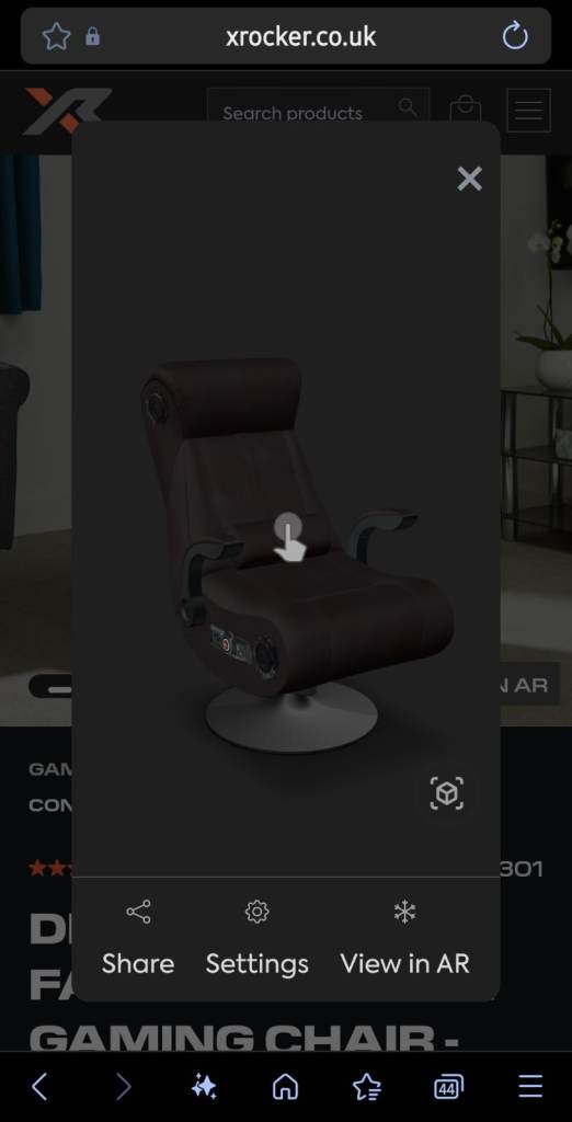 X Rocker gaming setup