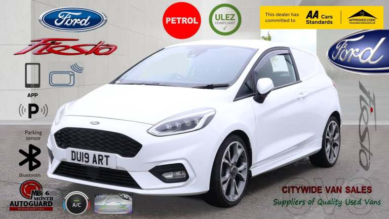 2019 Ford Fiesta 1.0 Ecoboost 125 Sport Van NO VAT CAR DERIVED VAN Petrol Manual