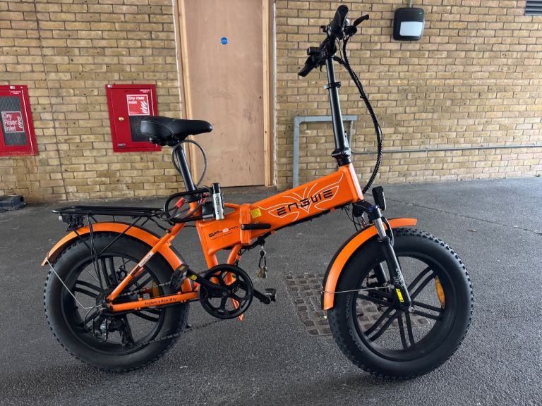 Engwe Folding Electric City Bike – Orange, Good Condition