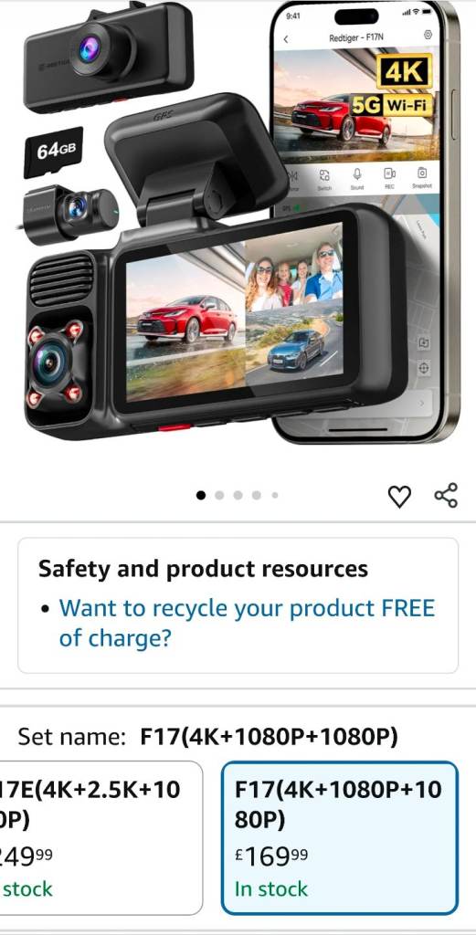 Red Tiger F17 Dash Cam 