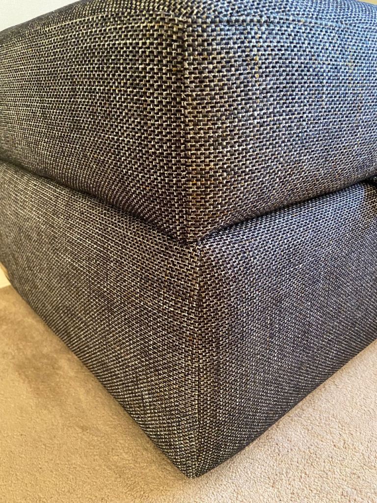 BRAND NEW Grey Fabric Storage Footstool / Ottoman