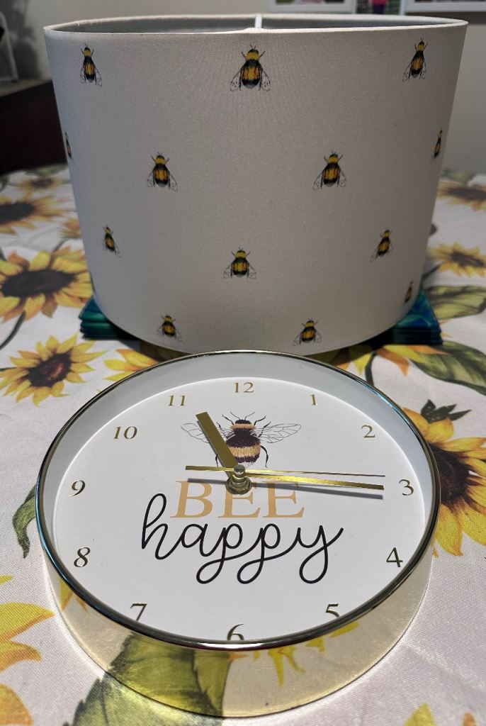 Bumble Bee Wall Clock & Bumble Bee 30cm Lampshade