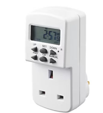 Masterplug TES7 Digital Plug-In & Plug-Through Programmable Timer