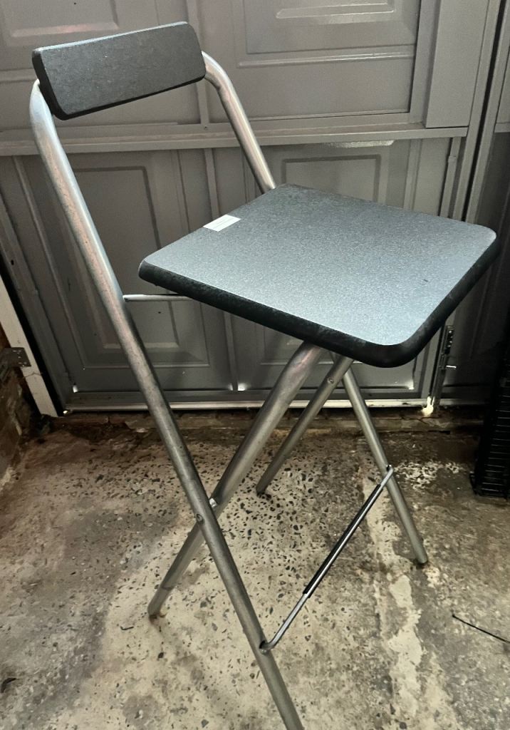 2 x black bar stools