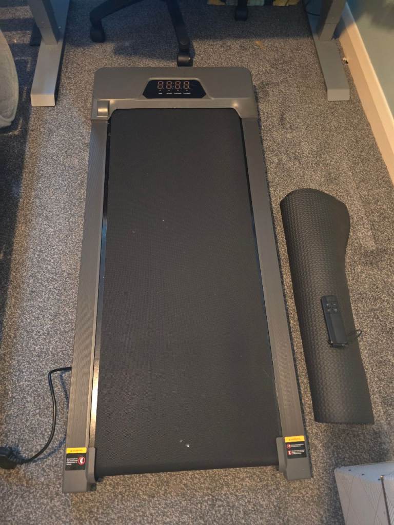 Under Desk Walking Pad Treadmill and Mat Barely Used
