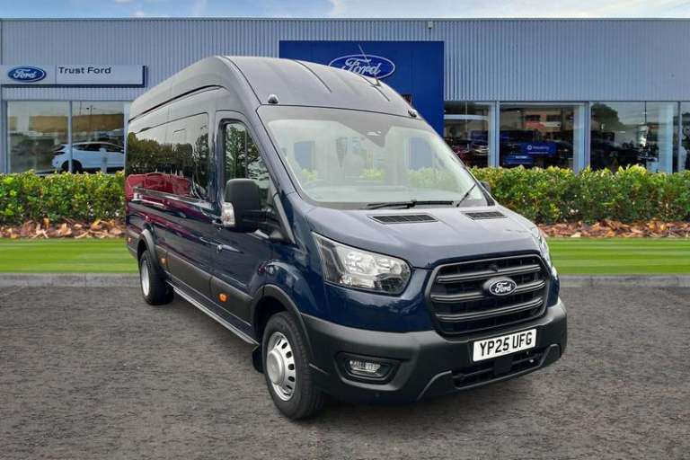 2025 Ford Transit 460 Leader L4 H3 ELWB High Roof 17 Seater Minibus RWD 2.0 EcoBlue 165ps, RE Min...