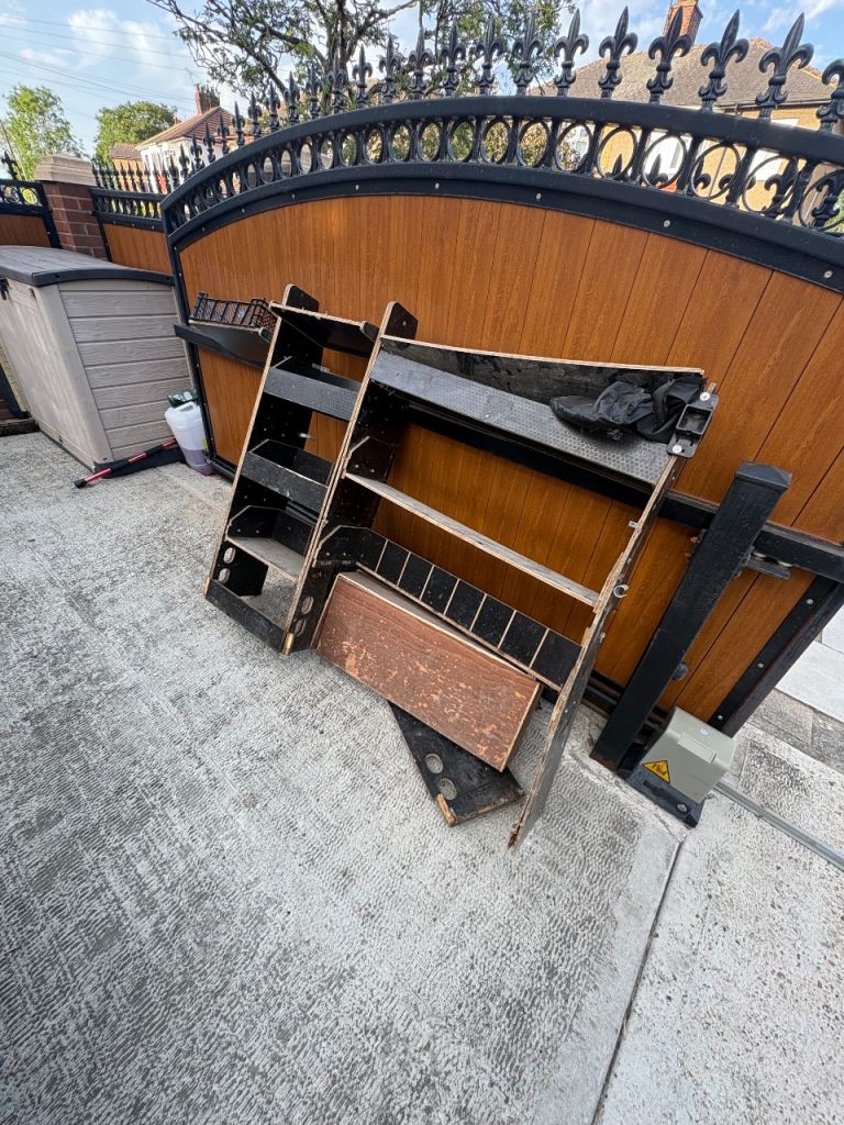 Van shelving, 3 piece, removed from transit side van, would fit pretty much any van 