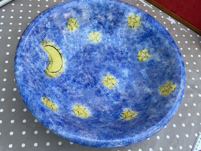 Large decorative bowl by Emma Hickmott.  