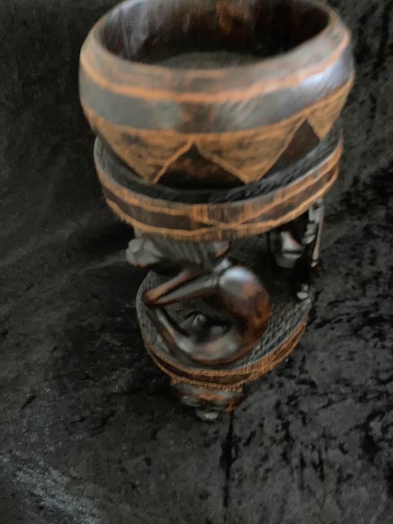 African Carved Stand