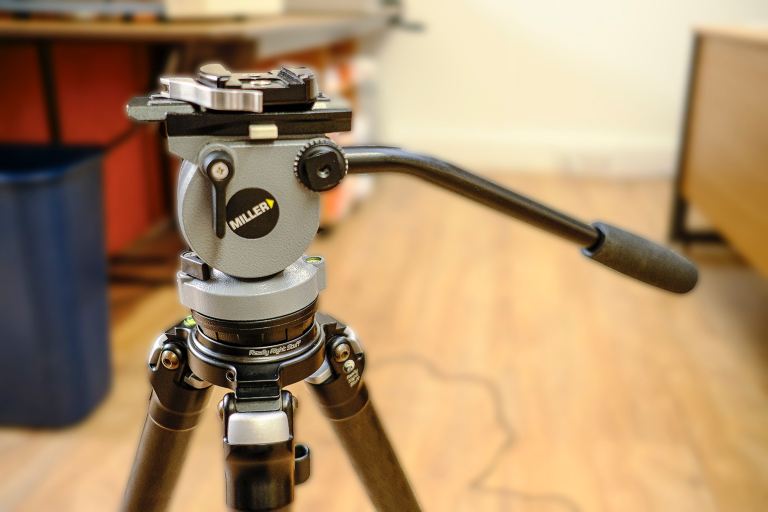 Miller SD10 video head with Really Right Stuff clamp