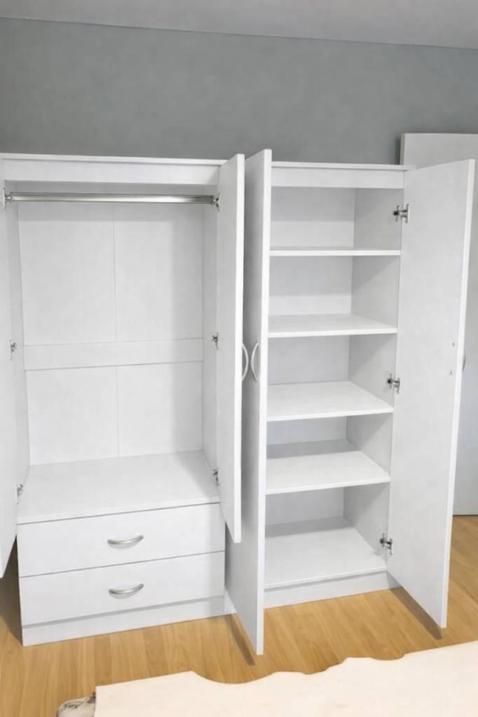 4 Door wardrobe with Drawer and shelf inside for sale