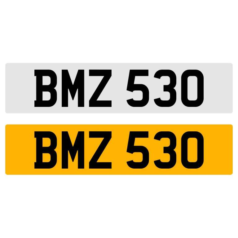 image for BMZ 530 NUMBER PLATE REGISTRATION NUMBERPLATE BMW 530 530D DATELESS NORTHERN IRISH NI