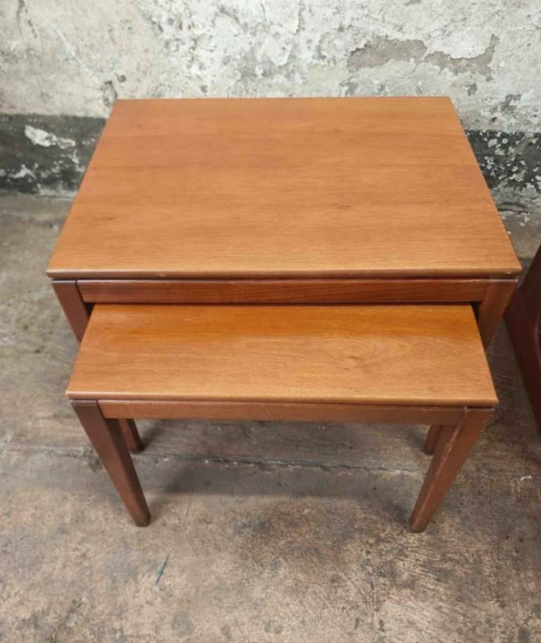 Teak part nest of tables