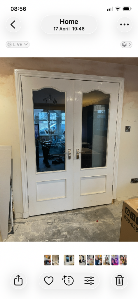 White double doors 