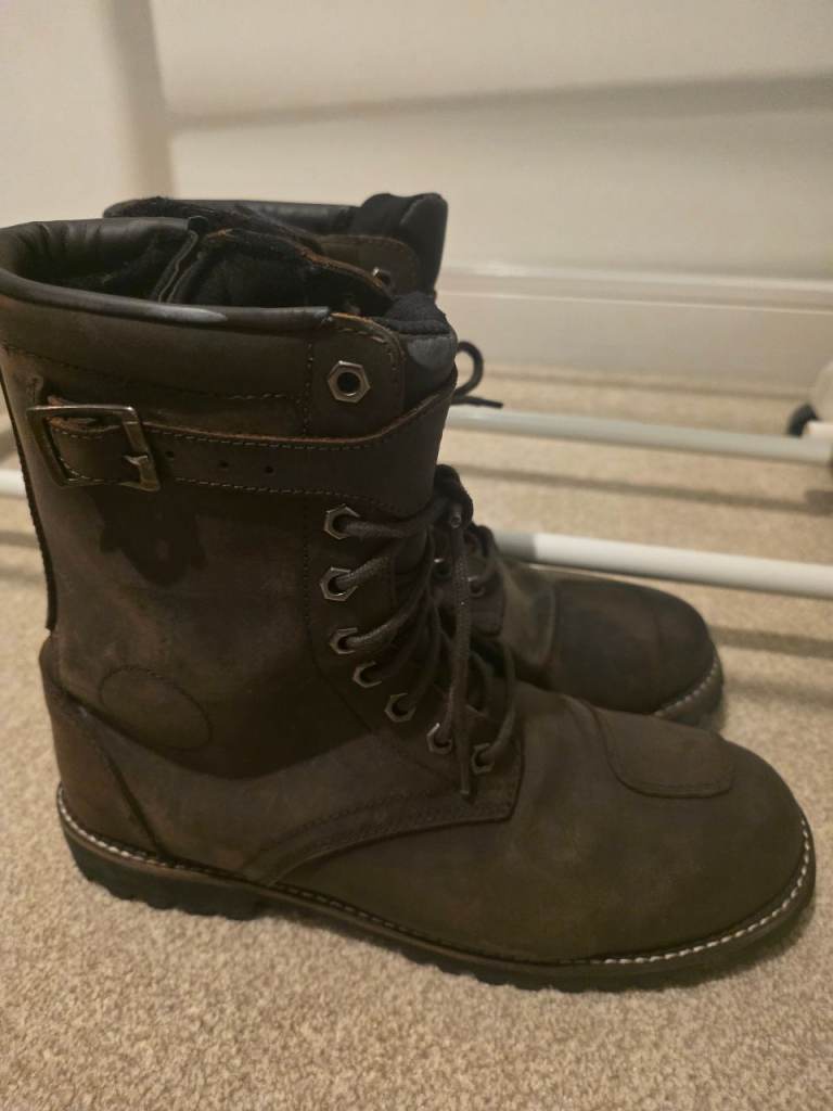 Spada Suede Motorcycle Boots Size EU44 9.5