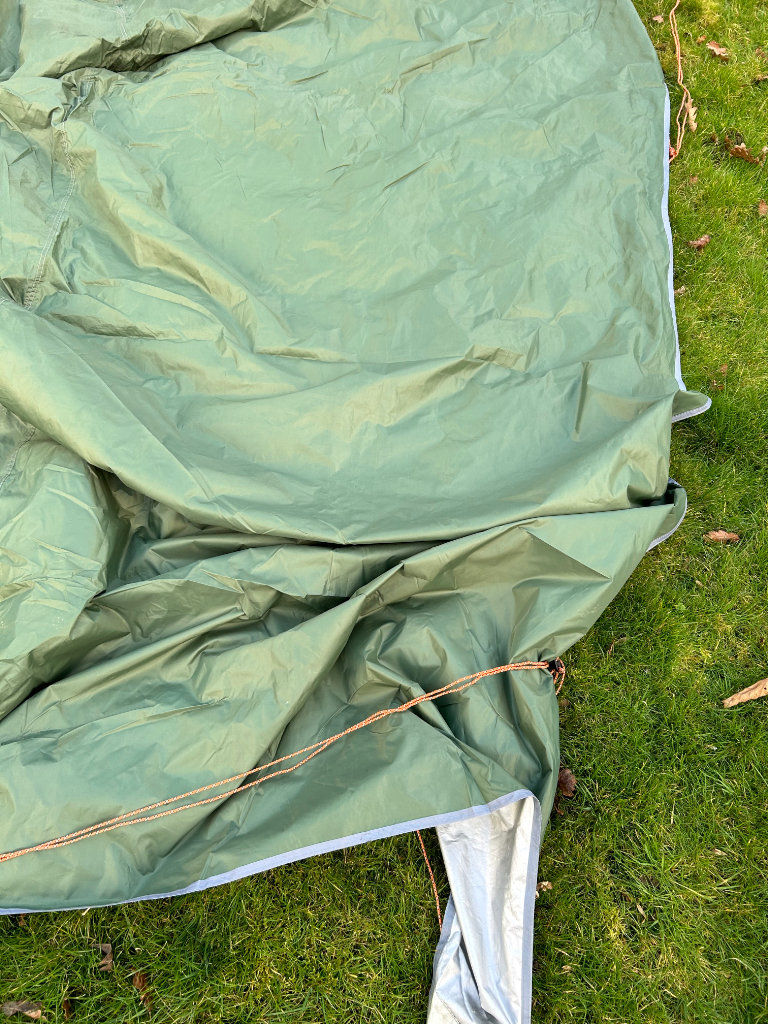 Fly top Camping Tarp with Poles in new condition 