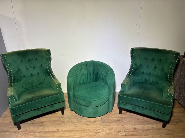 Beautiful Armchair Pair and Swivel Chair with free delivery in Medway
