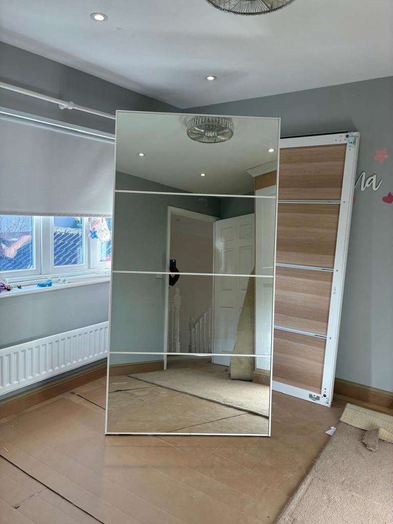 2 x Ikea sliding door panels for PAX Wardrobes