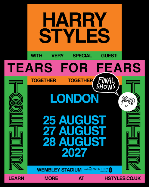 Harry Styles Wembley 2027 – 2 Tickets Together – Friday 27 August