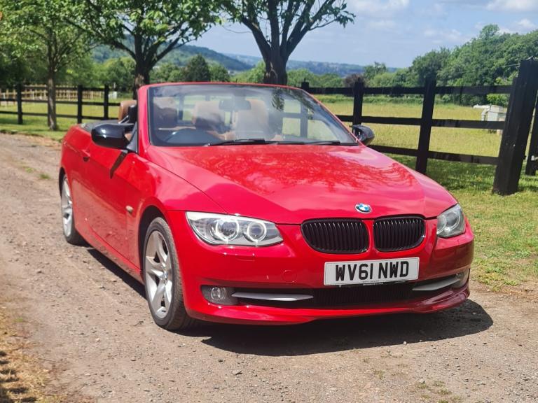 BMW 3 Series SE 2012 2.0 320d SE Convertible 2dr Diesel S/H Long MOT RED SORTS