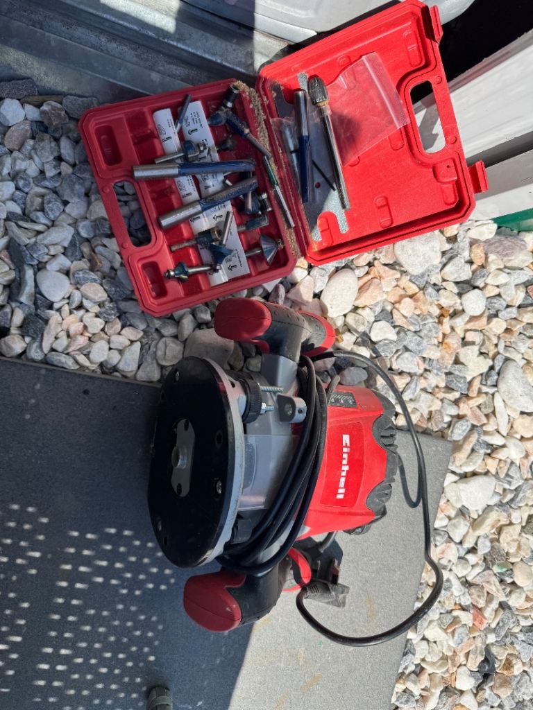 Einhell Router with Bits and Case – Good Condition