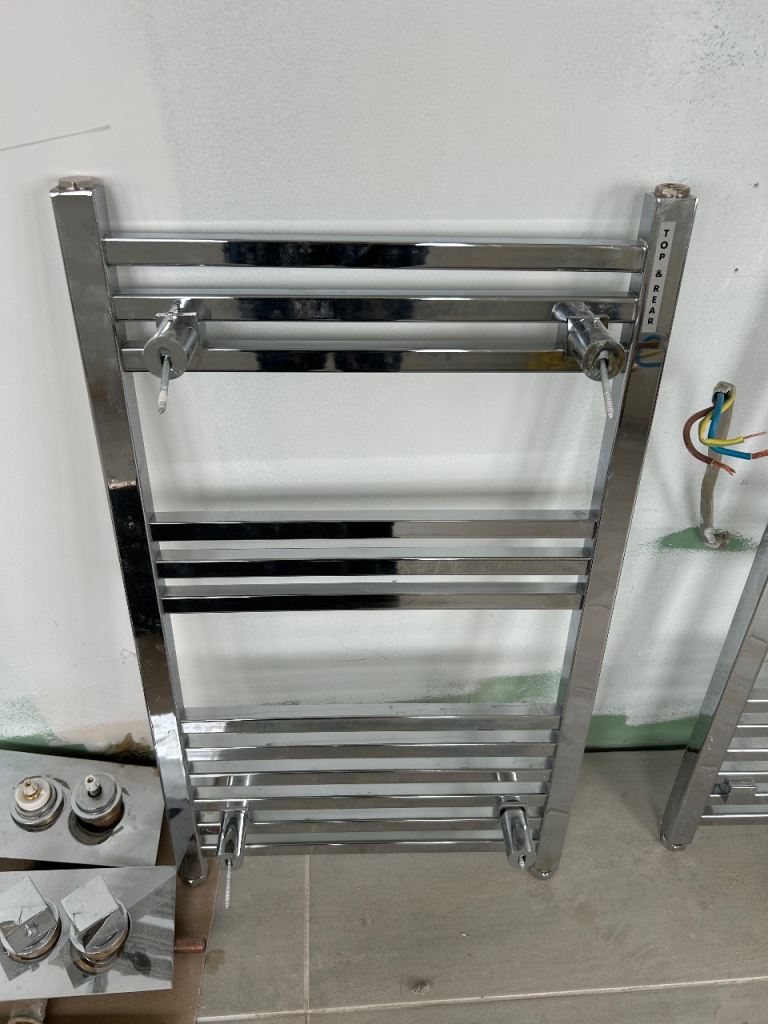 Heatwave blaze chrome designer towel radiator 45 x 78 cm 