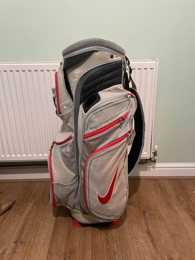 Nike M9 Golf Stand Carrier Bag - Black/Grey - Excellent Condition + Rain Cover