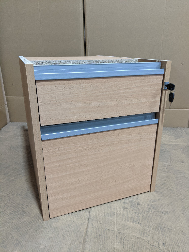 Under desk fixed pedestal