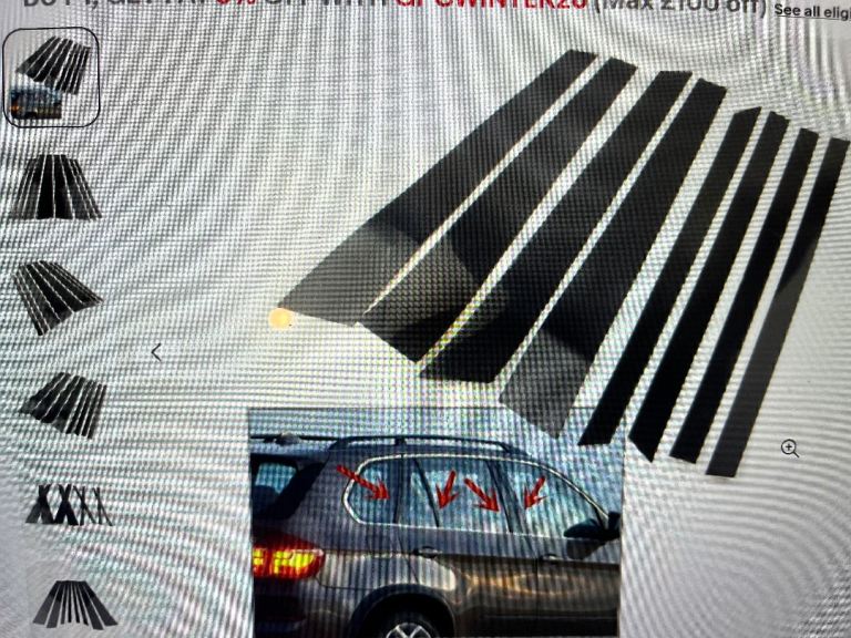BMW X5 E70 Black Pillar Decals.