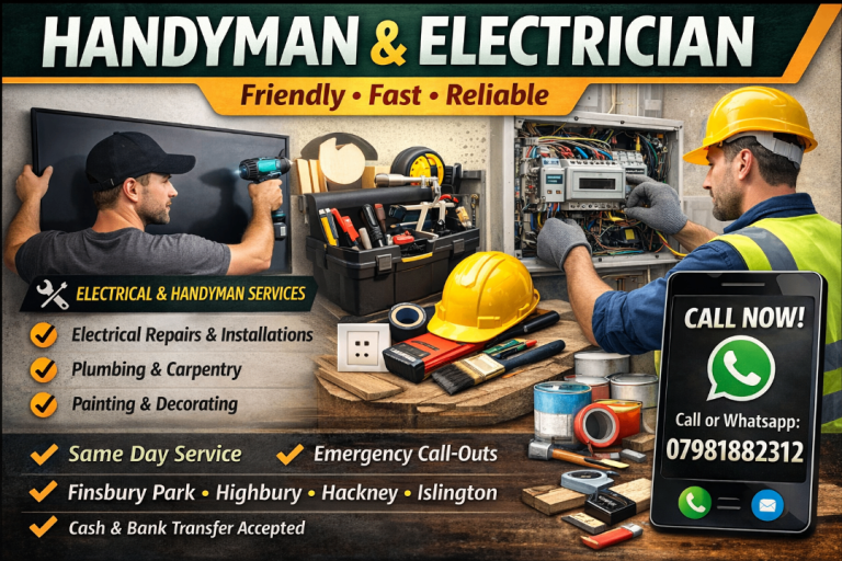 Handyman & Electrician – Friendly, Fast & Reliable