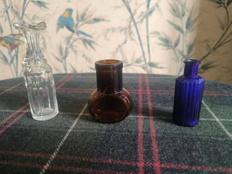 3 x Antique Poison Bottles