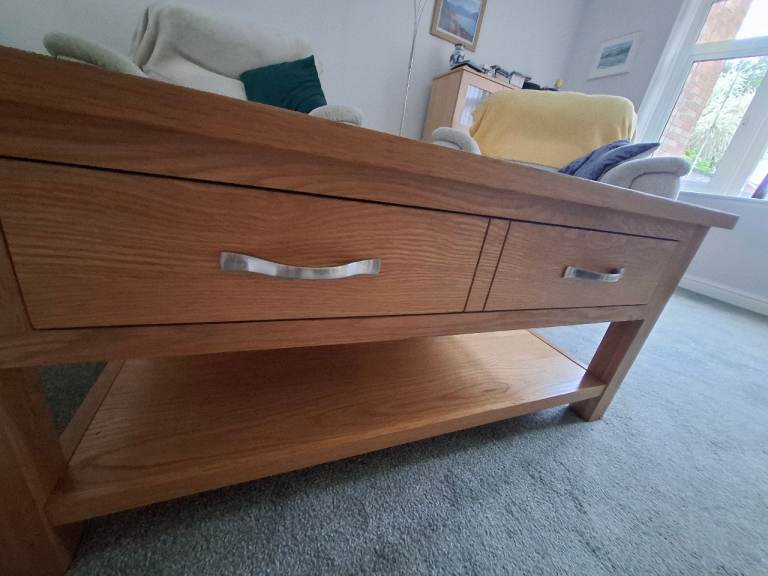 Solid Oak Coffee Table - used