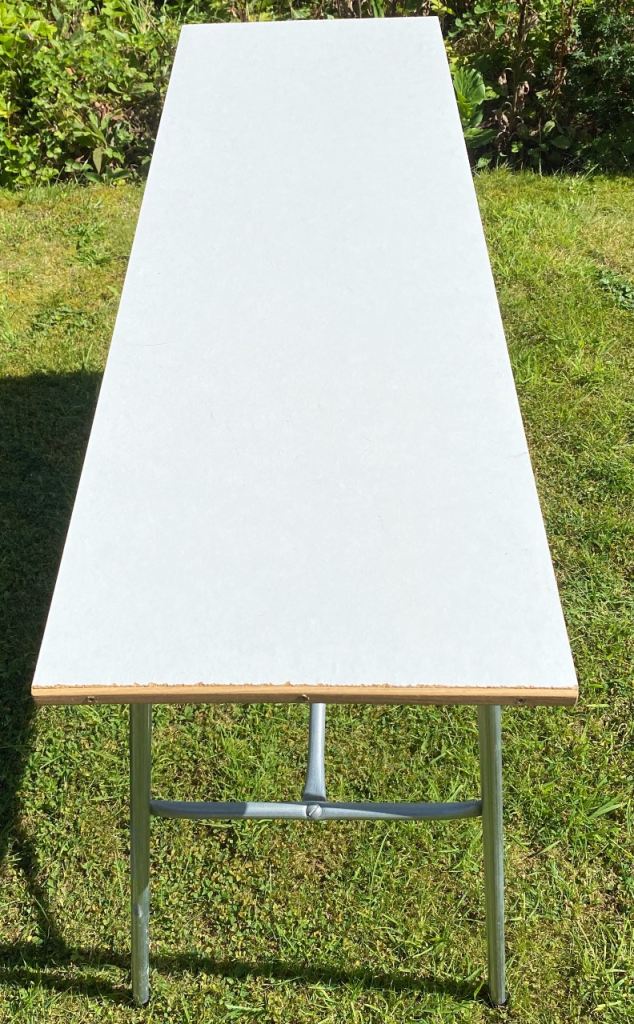 White Collapsable Knitting Machine Table