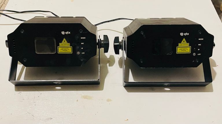 6 DJ Lighting Effects Machine Bundle and 3 metre strobe light