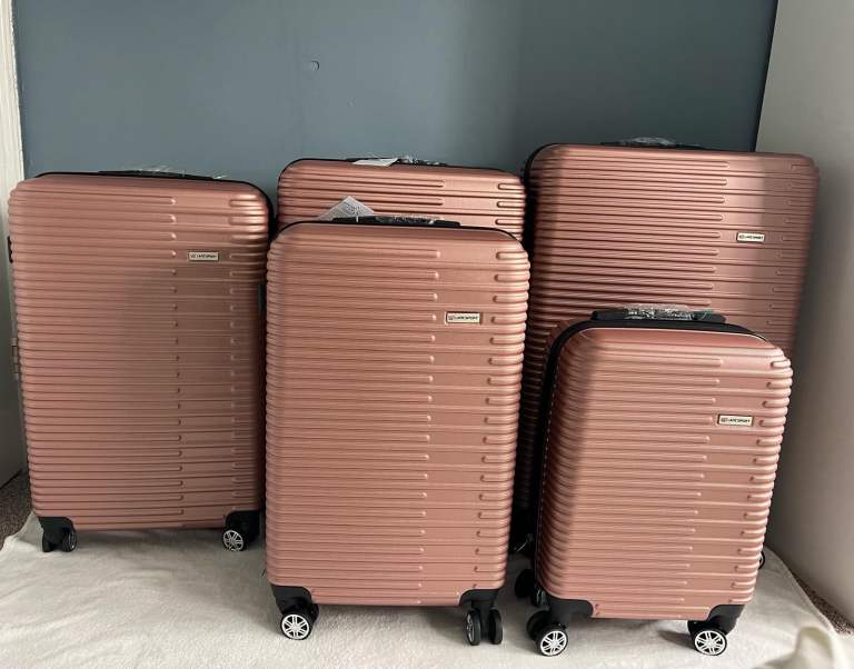 Luggage Set - 5 Piece Hardside Spinner Suitcase Suitcase 