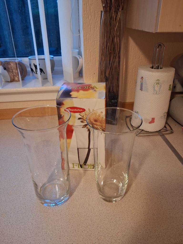 Two new vases £2 each