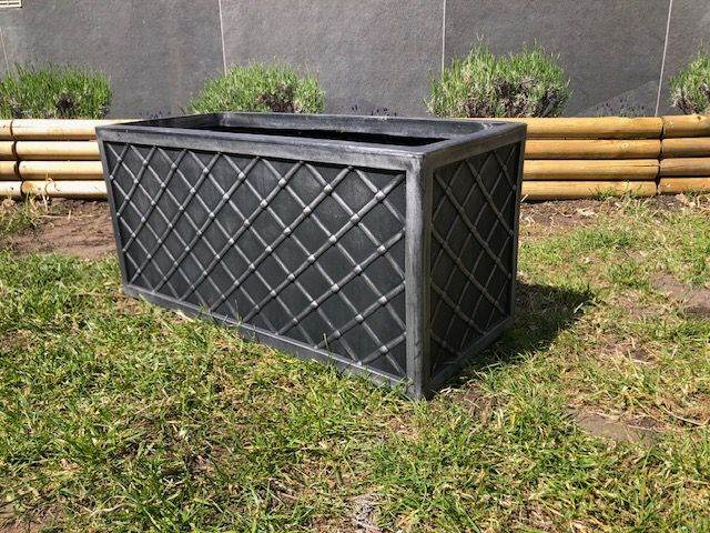 Dunelm - Lazio grey rectangle planter/trough