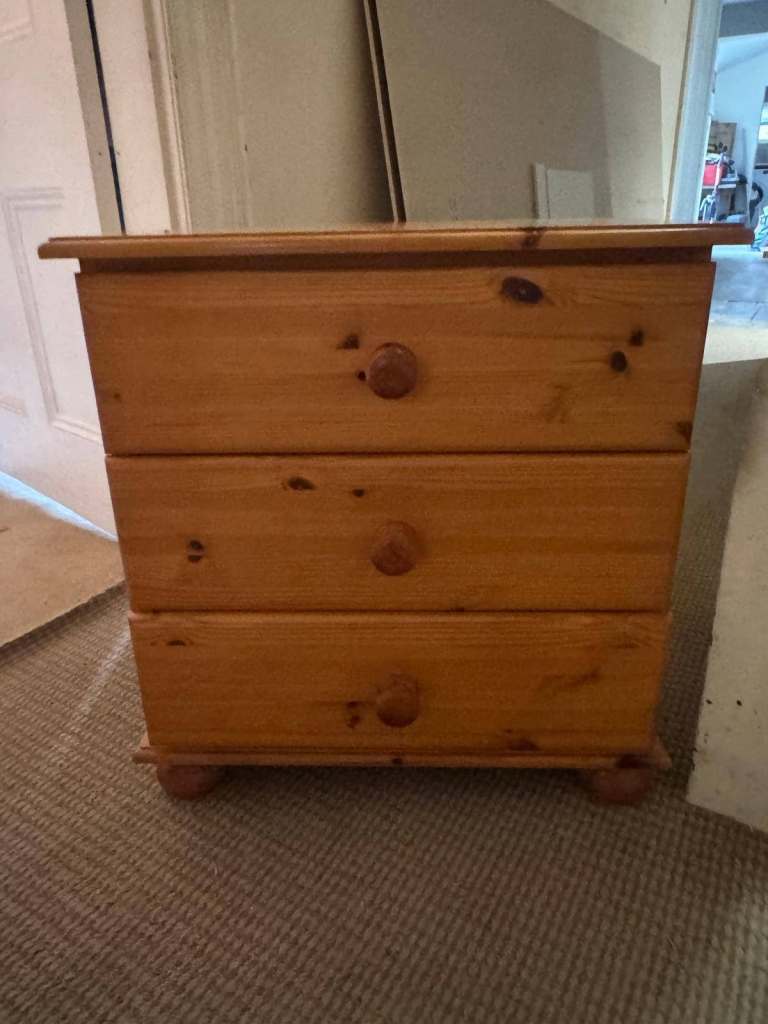 Solid pine bedside cabinet 