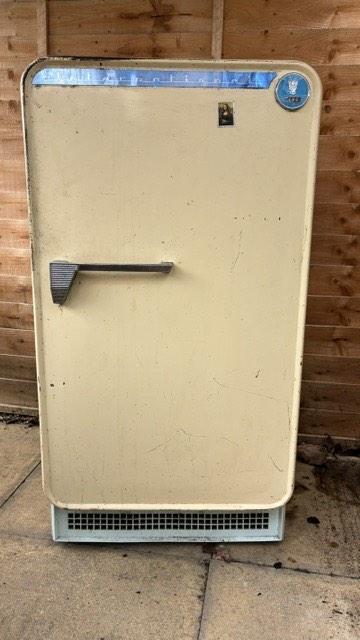 Vintage Lec Fridge – Cream, Fair Condition for Restoration