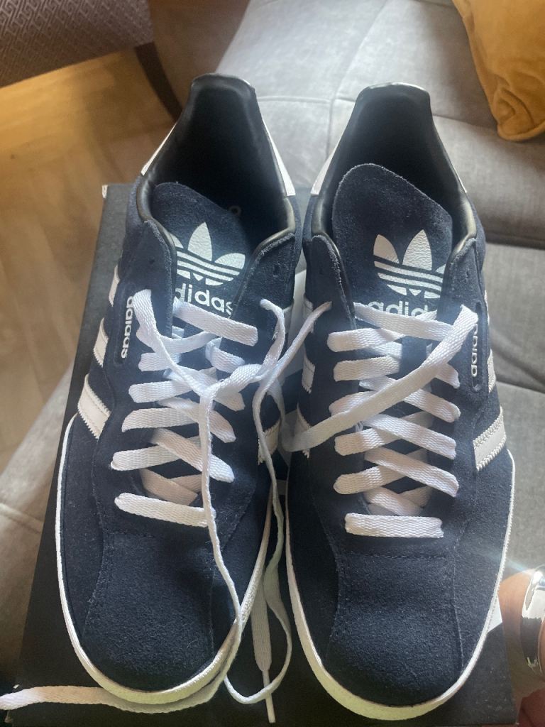 Adidas Trainers – Navy Suede, Excellent Condition