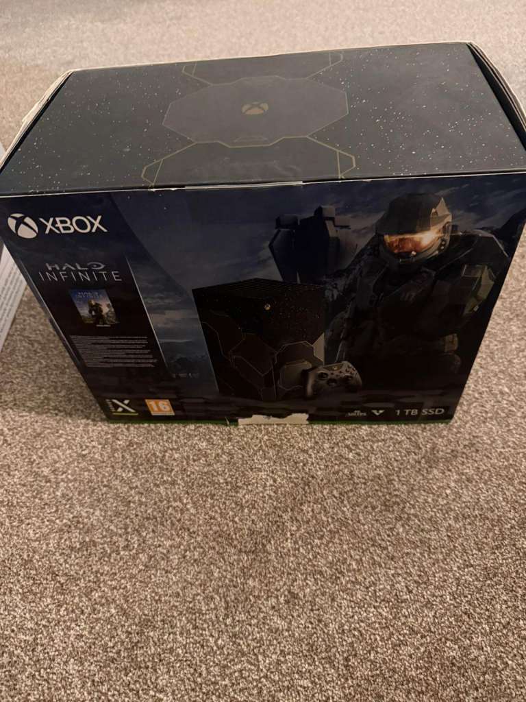 image for Limited edition Halo Infinite xbox series x console, controller and comes with box and 8 games