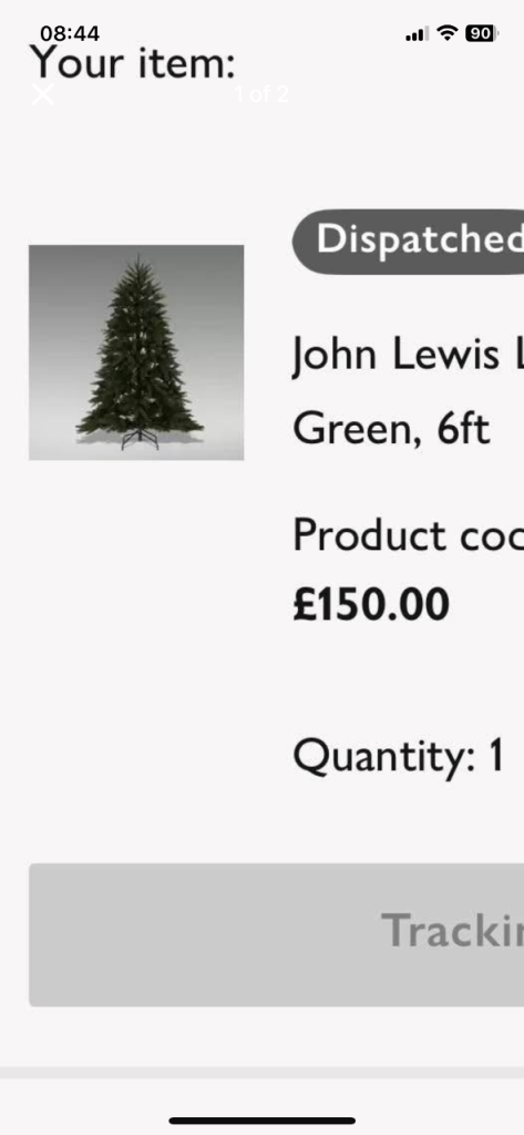 John Lewis 6ft artificial tree