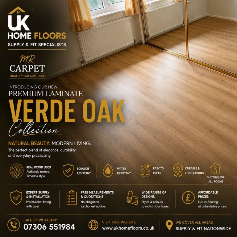 New Premium Laminate Flooring - Verde Oak Collection
