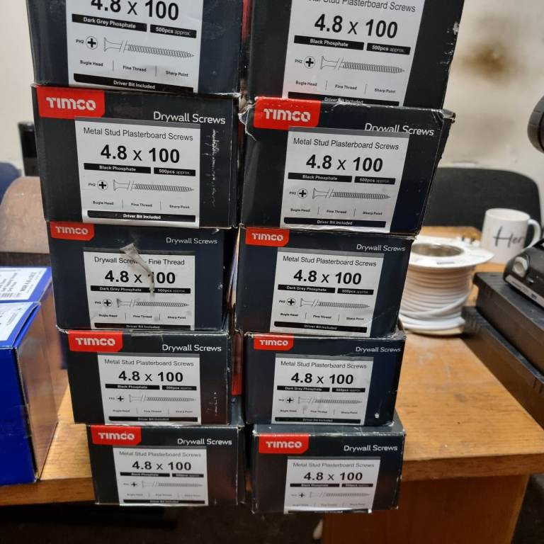 Timco 4.8 x 100mm Plasterboard Screws2000 qty.