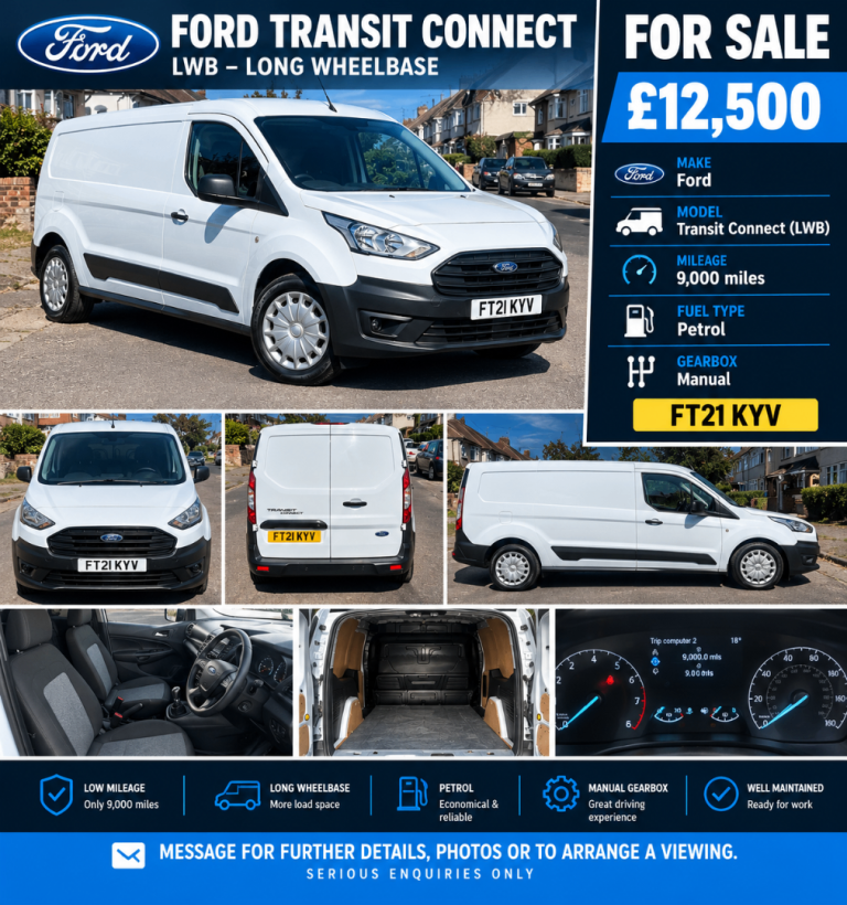 Ford, TRANSIT CONNECT, Panel Van, 2021, Manual, 998 (cc)
