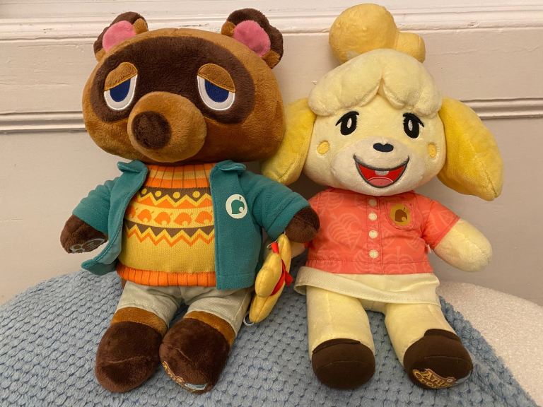image for Build-A-Bear Animal Crossing Bundle ACNH Isabelle & Tom Nook Plush Toy