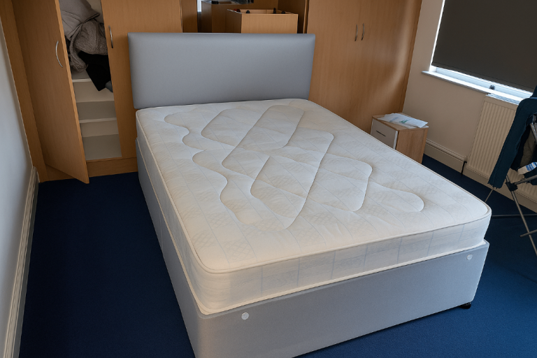 Divan Bed Base with Storage Drawers Optional Mattress Single, Small Double, And King Available 